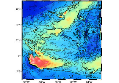 Creating a map with contour lines